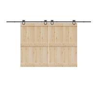 vidaXL Kit de quincaillerie de porte coulissante 400 cm acier noir