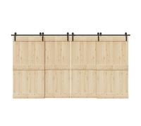 vidaXL Kit de quincaillerie de porte coulissante 400 cm acier noir