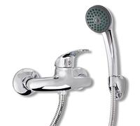 Robinet de douche mural VIDAXL avec pomme de douche amovible - Chrome