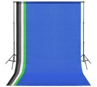 vidaXL Kit de studio avec 5 toiles de fond colorées et cadre réglable