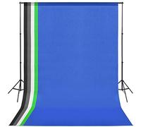 vidaXL Kit de studio avec 5 toiles de fond colorées et cadre réglable