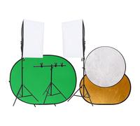 vidaXL Kit de studio photo avec éclairage écran de fond et réflecteur