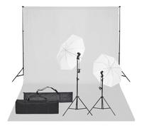 vidaXL Kit de studio photo avec éclairage et toile de fond