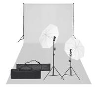 vidaXL Kit de studio photo avec éclairage et toile de fond
