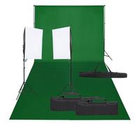 vidaXL Kit de studio photo avec éclairage et toile de fond
