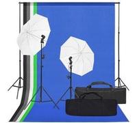 Kit de Studio Photo avec Eclairage et Toile de Fond Lumière de Photographie Système de Fond Kit 3094668