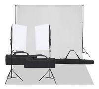 Kit de Studio Photo et Éclairage et Toile de Fond Lumière Photographie vidaXL