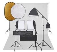 Kit de Studio Photo Éclairage Toile de Fond et Réflecteur Photographie vidaXL