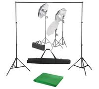 VidaXL Kit de studio photo avec ensemble d'éclairage et toile de fond