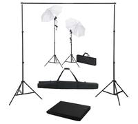 Kit de Studio Photo et Toile de Fond Lampes et Parapluies Kit d'Eclairage Support de Trépied Photographie Portraits Publicitaire