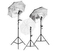vidaXL Kit d'éclairage de studio avec trépieds et parapluies
