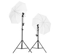 vidaXL Kit d'éclairage de studio avec trépieds et parapluies