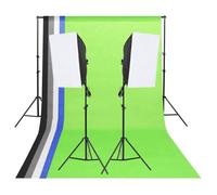 vidaXL Kit d'éclairage studio avec toiles de fond et boîtes à lumière