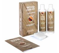 vidaXL Kit d'entretien du Bois Nettoyeur Saleté Protection Crasse Aliment Taches de Boisson avec Livret d'Instructions Marron et Blanc 2x250 ML