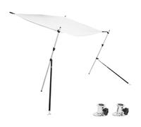 vidaXL Kit d'extension d'ombrage T-Top Blanc 174x205x(115-194) cm, Extension d'ombrage t-Top, kit d'ombre de Bateau, kit d’Extension Bimini