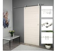 vidaXL Kit fixation porte coulissante 183 cm Acier inoxydable Argenté