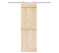 vidaXL Kit fixation porte coulissante 183 cm Acier inoxydable Argenté