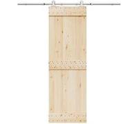 vidaXL Kit fixation porte coulissante 183 cm Acier inoxydable Argenté