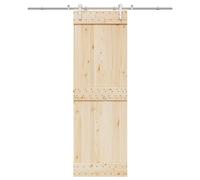 vidaXL Kit fixation porte coulissante 200 cm Acier inoxydable Argenté, quincaillerie de porte coulissante, galet de porte coulissante, système de porte coulissante