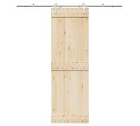 vidaXL Kit fixation porte coulissante 200 cm Acier inoxydable Argenté