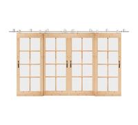 vidaXL Kit fixation porte coulissante 200 cm Acier inoxydable Argenté