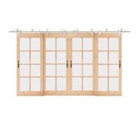 vidaXL Kit fixation porte coulissante 200 cm Acier inoxydable Argenté