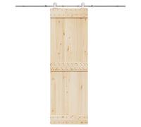 vidaXL Kit fixation porte coulissante 200 cm Acier inoxydable Argenté