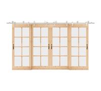 vidaXL Kit fixation porte coulissante 200 cm Acier inoxydable Argenté