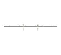 vidaXL Kit fixation porte coulissante 200 cm Acier inoxydable Argenté