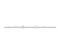 vidaXL Kit fixation porte coulissante 200 cm Acier inoxydable Argenté