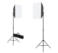 vidaXL Kit studio photo avec boîtes à lumière et système d'arrière-plan