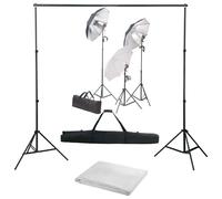 vidaXL Kit studio photo avec lampes et système de fond