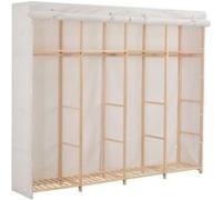 vidaXL Kledingkast 200x40x170 cm stof wit248200 Blanc G