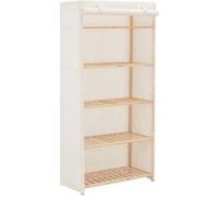 vidaXL Garde-robe blanc en tissu 79 x 40 x 170 cm