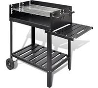 vidaXL Support de barbecue au charbon de bois 2 roues