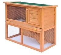 vidaXL Clapier d'extérieur Enclos pour petits animaux 1 porte Bois 170158