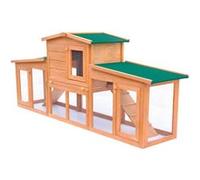 Vidaxl Clapier Large Pour Petits Animaux Avec Toits Bois