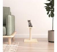 vidaXL Krabpaal met platform 38 cm crÃmekleurig171735 Crème G