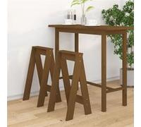 vidaXL Tabourets de bar 823672 Lot de 2 Marron miel 40x40x75 cm