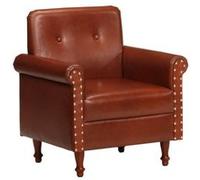 vidaXL Chaise cabriolet en cuir véritable Marron