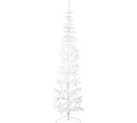 Kunstkerstboom half met standaard smal 240 cm wit344568