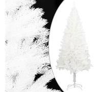 Sapin de Noël Artificiel avec Support Décoration de Noël Sapin Réaliste Salon Salle de Séjour Intérieur Maison Blanc 120 cm PE