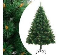 Sapin de Noël Artificiel à Charnières avec Support, Arbre de Noël avec Pointes, Décoration de Fête Intérieur Extérieur, Moderne, 120 cm