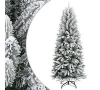 vidaXL Kunstkerstboom met sneeuw 240 cm PVC en PE345192 Blanc G