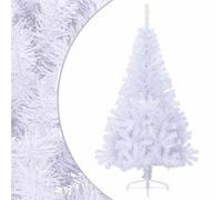 Kunstkerstboom met standaard half 150 cm PVC wit328418
