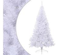 vidaXL Kunstkerstboom met standaard half 210 cm PVC groen328420 Blanc G