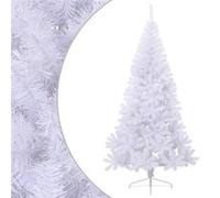 vidaXL Kunstkerstboom met standaard half 240 cm PVC groen328421 Blanc G
