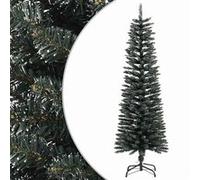 Kunstkerstboom met standaard smal 150 cm PVC groen345184