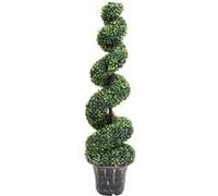 vidaXL Kunstplant met pot buxus spiraal 117 cm groen336504 Vert G