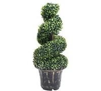 vidaXL Kunstplant met pot buxus spiraal 89 cm groen336506 Vert G